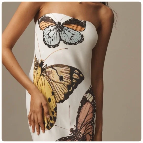 NWT Anthropologie The Tilda Butterly Slip Dress, S - Picture 5 of 17